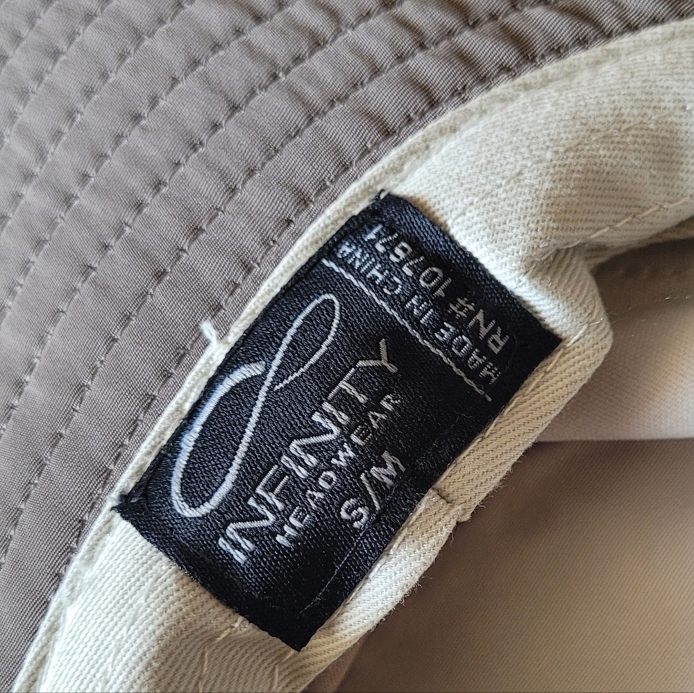 Infinity Headwear Boonie Hat Soft Shell Cream and Gray Vented NEW - Picture 3 of 5